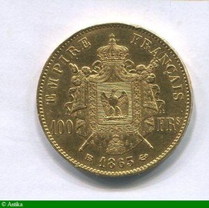 100 FRANCS OR NAP III T.L