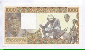 1000 FRANCS Jeune Femme & exploitation minière