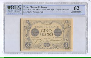5 FRANCS NOIR - Type 1871
