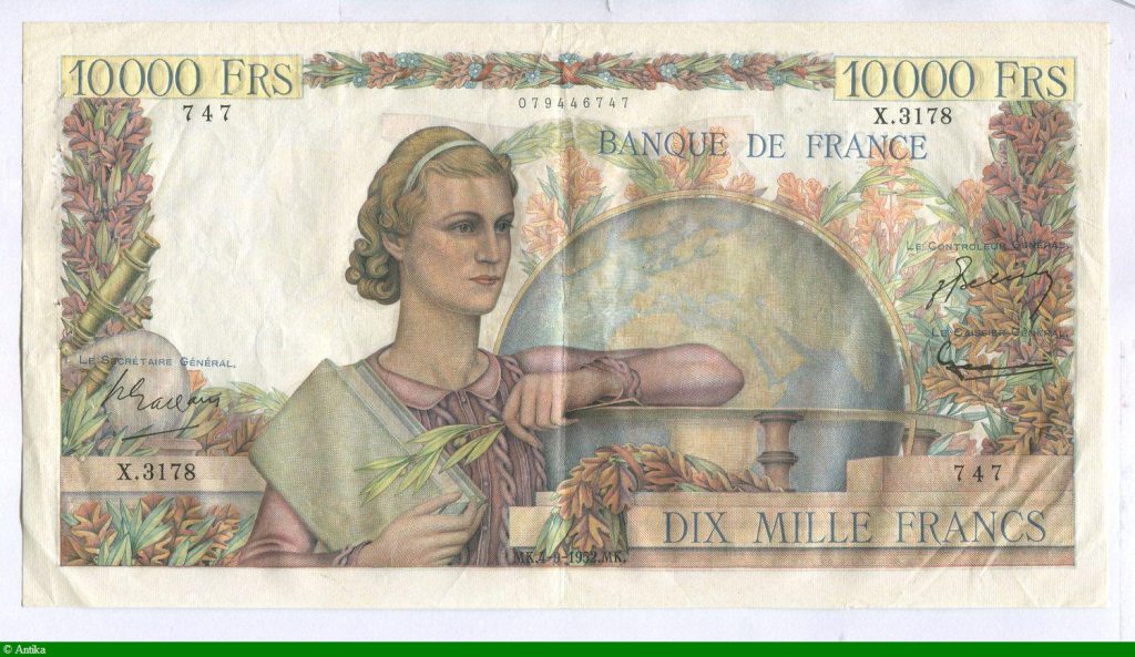 10 000 FRANCS GENIE Français- Type 1945