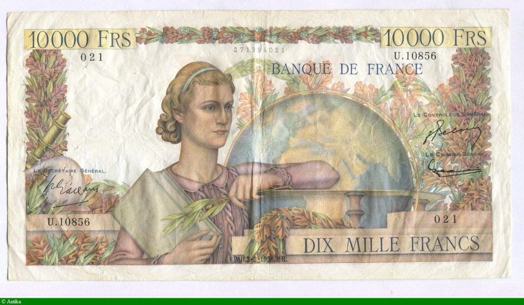 10 000 FRANCS GENIE Français- Type 1945