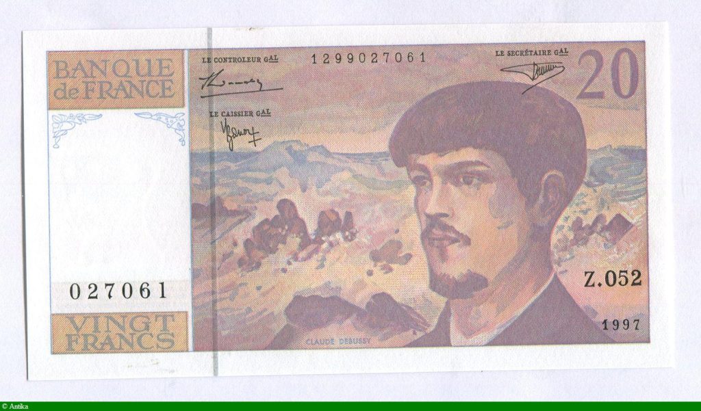 20 FRANCS DEBUSSY - Type 1980 Modifié