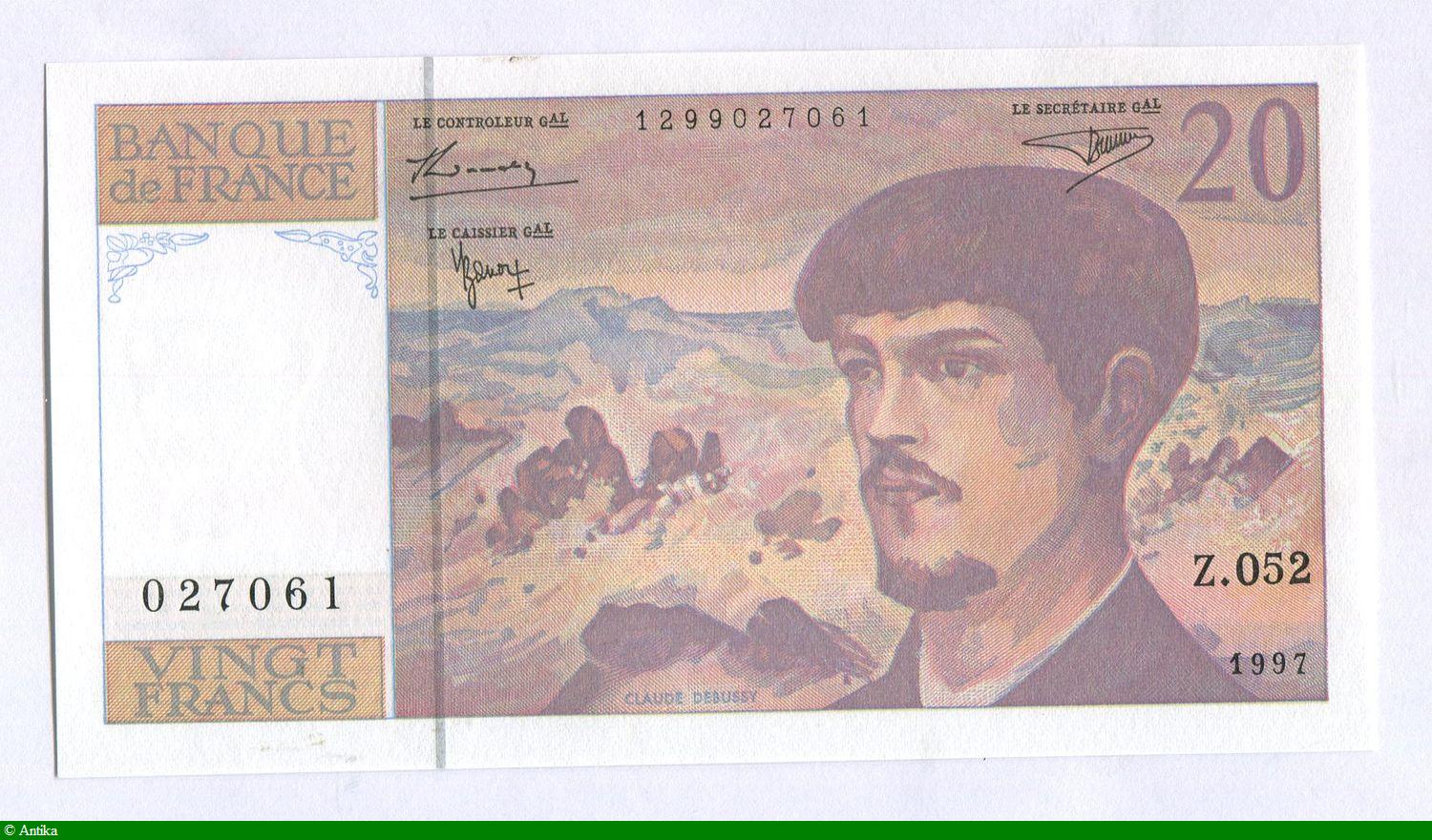 20 FRANCS DEBUSSY - Type 1980 Modifié