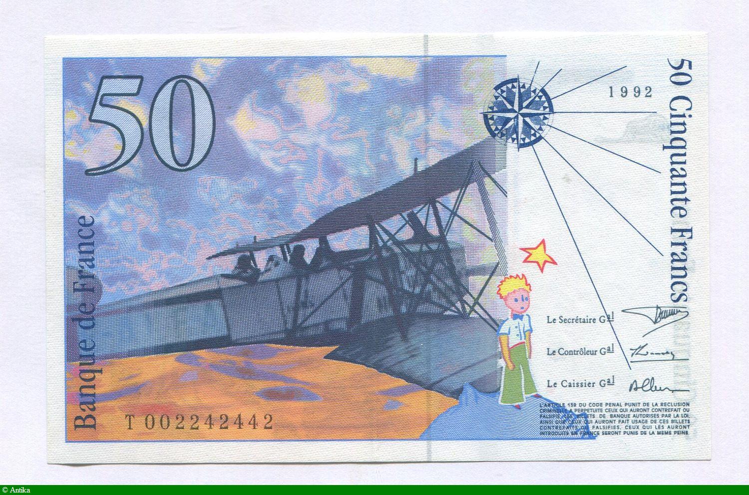 50 FRANCS SAINT-EXUPERY - Type 1992