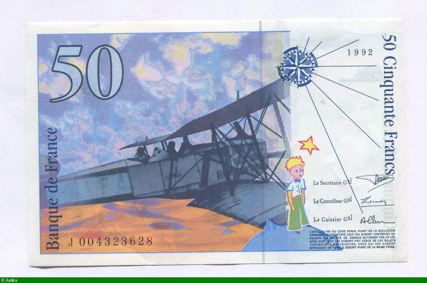 50 FRANCS SAINT-EXUPERY - Type 1992