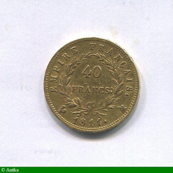 40 FRANCS OR NAP EMP revers EMPIRE