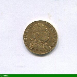 20 FRANCS OR Buste Habillé en exil 1815