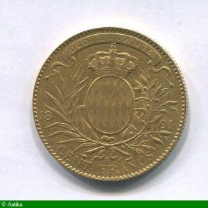 100 FRANCS OR ALBERT I er 1889-1922