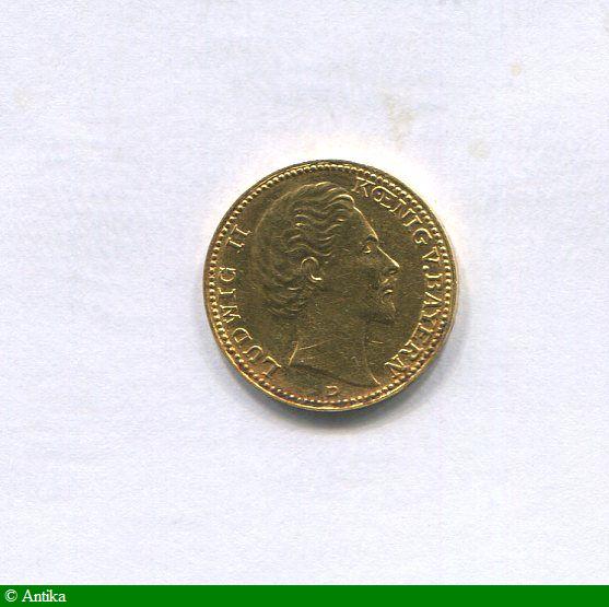 10 MARK LUDWIG II 3,91 gr D:Munich