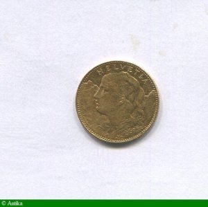 10 FRANCS HELVETIA 3,22 gr B:Berne Plus RARE -