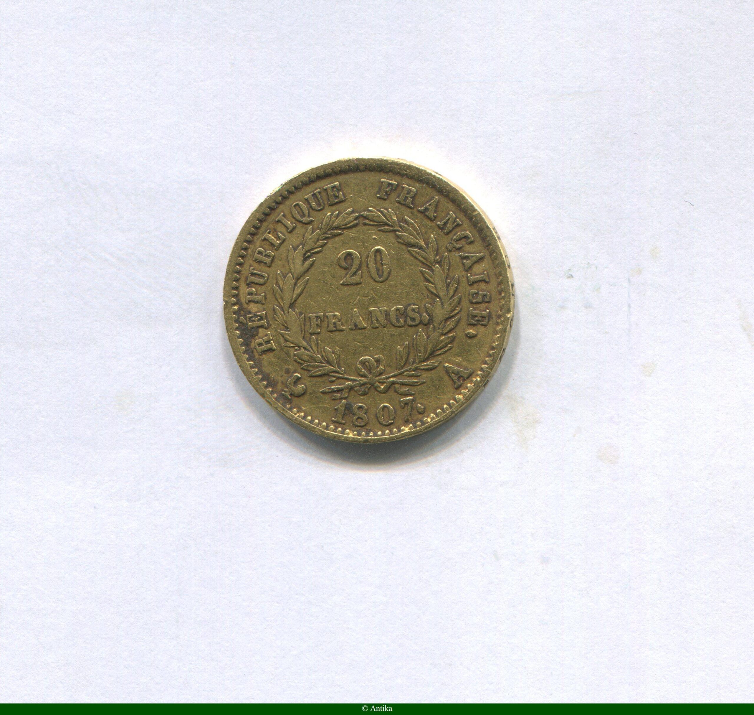 20 FRANCS OR Type Transitoire "grosse tête"