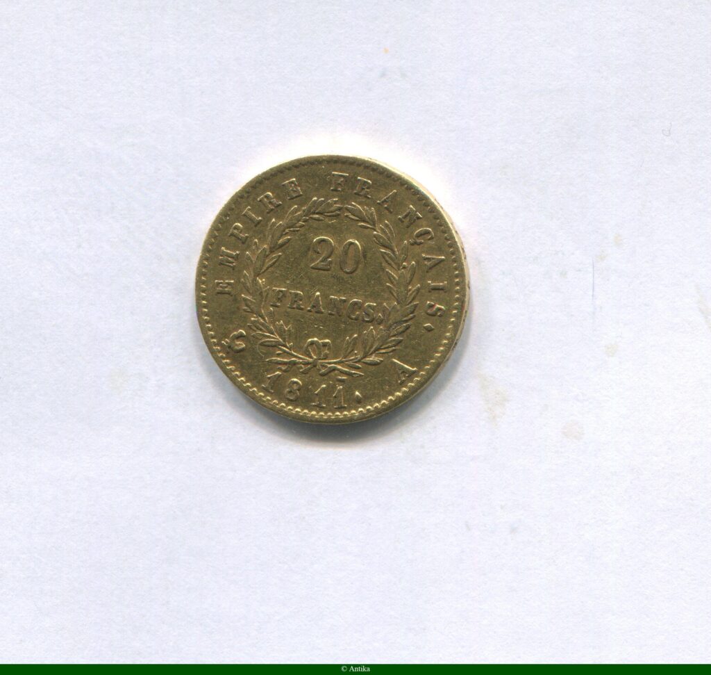 20 FRANCS OR NAP EMP revers EMPIRE