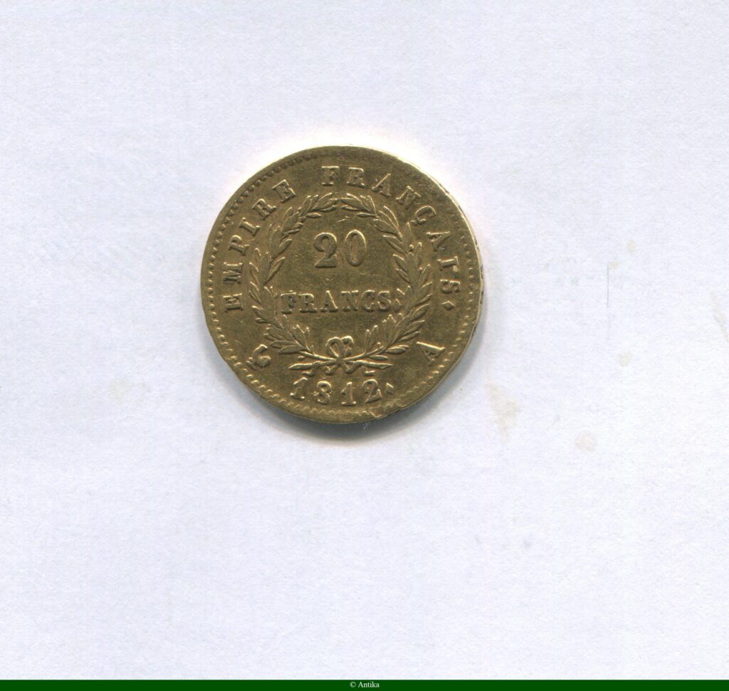 20 FRANCS OR NAP EMP revers EMPIRE