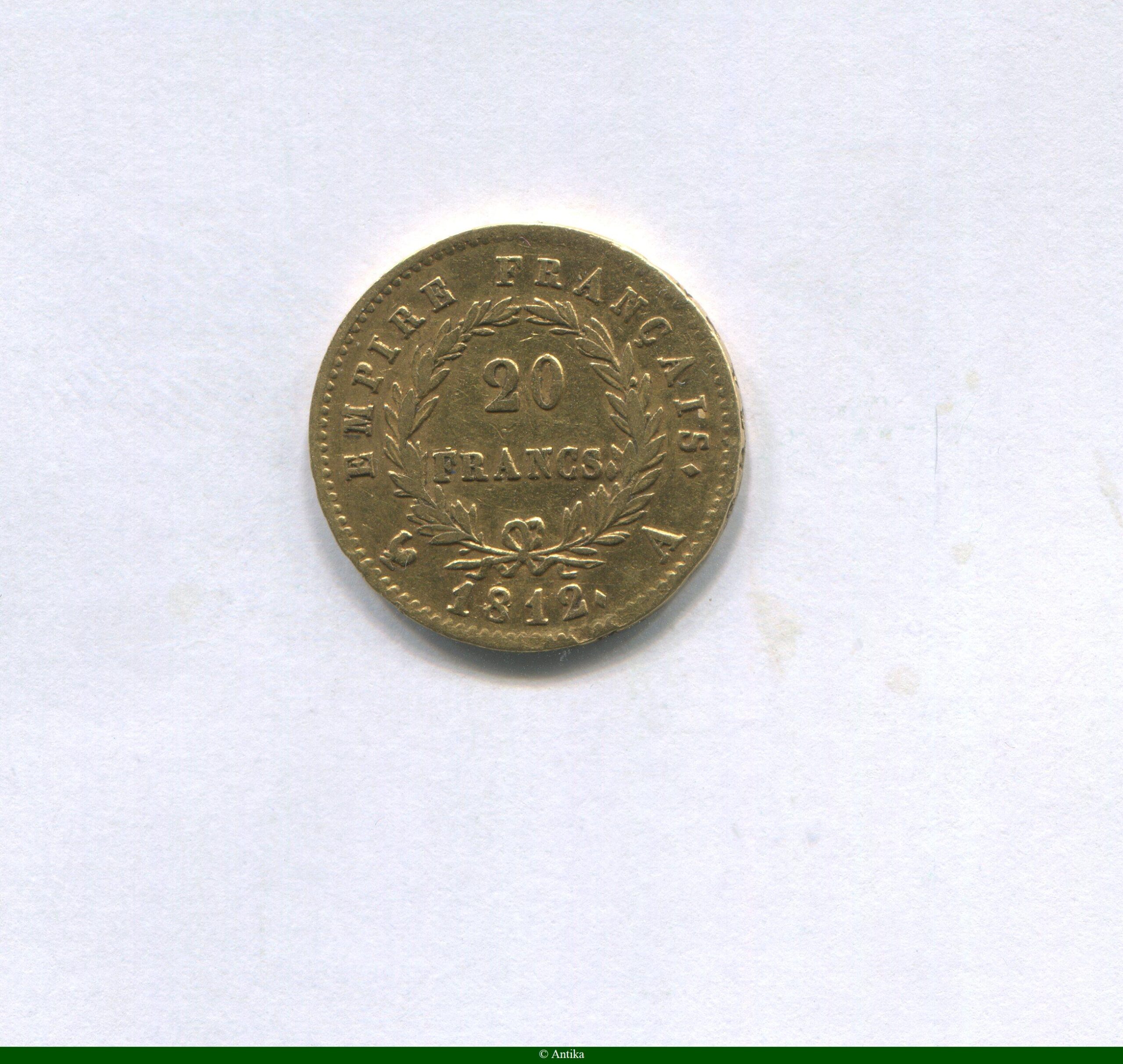 20 FRANCS OR NAP EMP revers EMPIRE