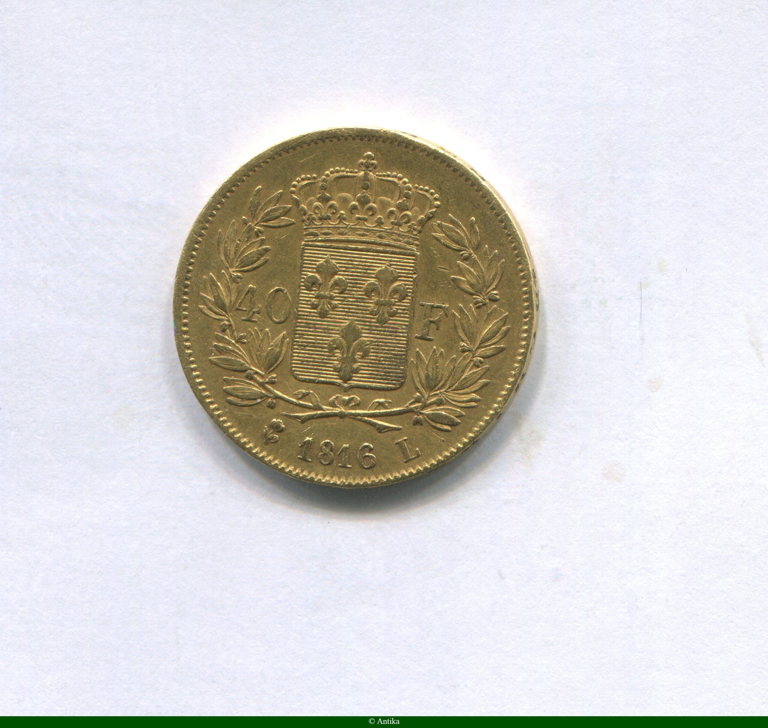 40 FRANCS OR Buste nu