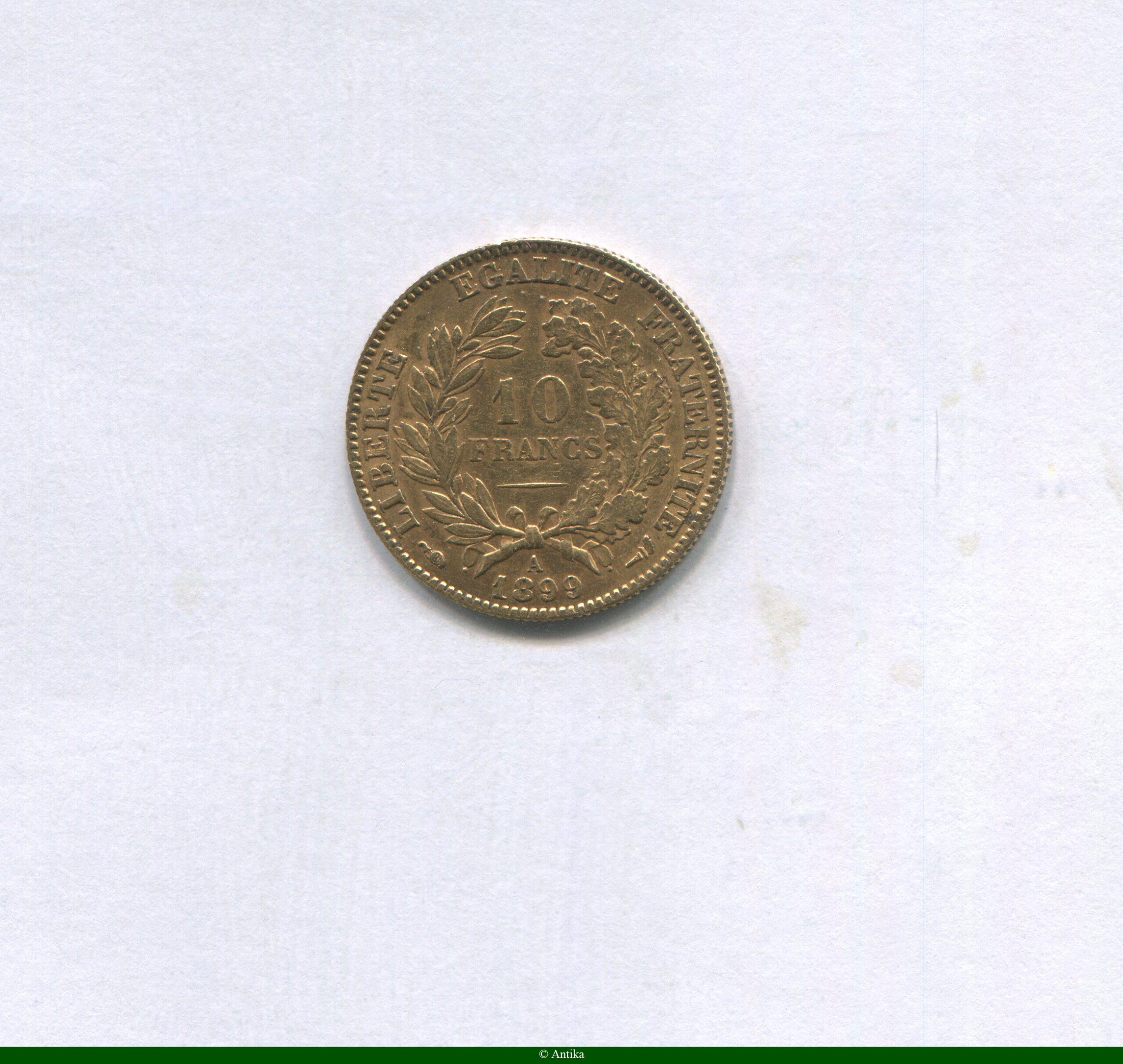 10 FRANCS OR CERES