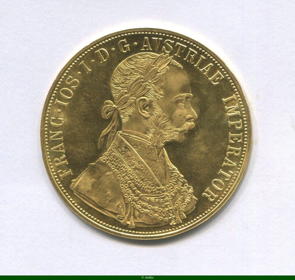 4 DUCATS FRANCOIS JOSEPH refrappe moderne 13,96 gr 986°/°°
