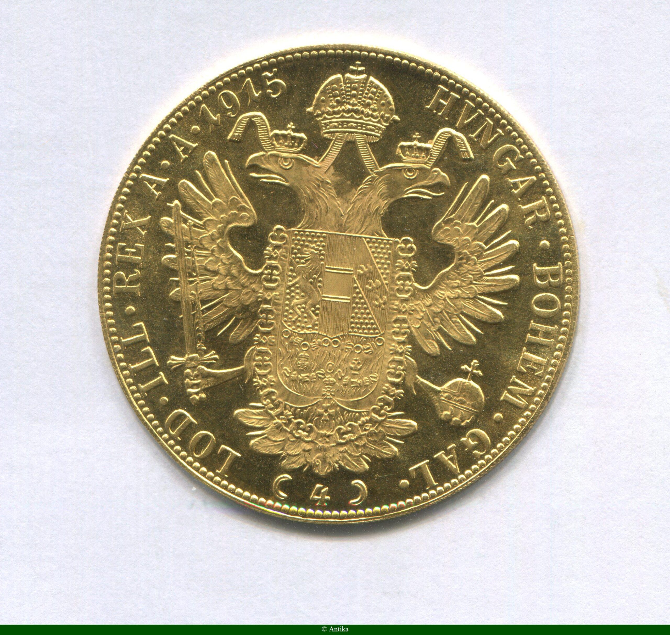 4 DUCATS FRANCOIS JOSEPH refrappe moderne 13,96 gr 986°/°°
