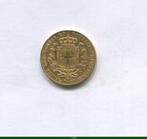 20 LIRE CHARLES ALBERT 6,40 gr Gênes 42233 ex