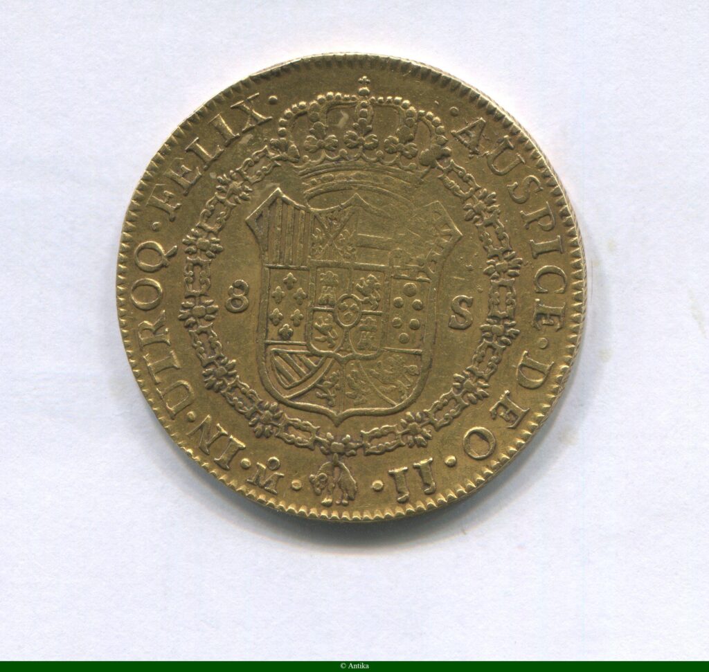 8 ESCUDOS FERDINAND VII 27 02 gr Mexico