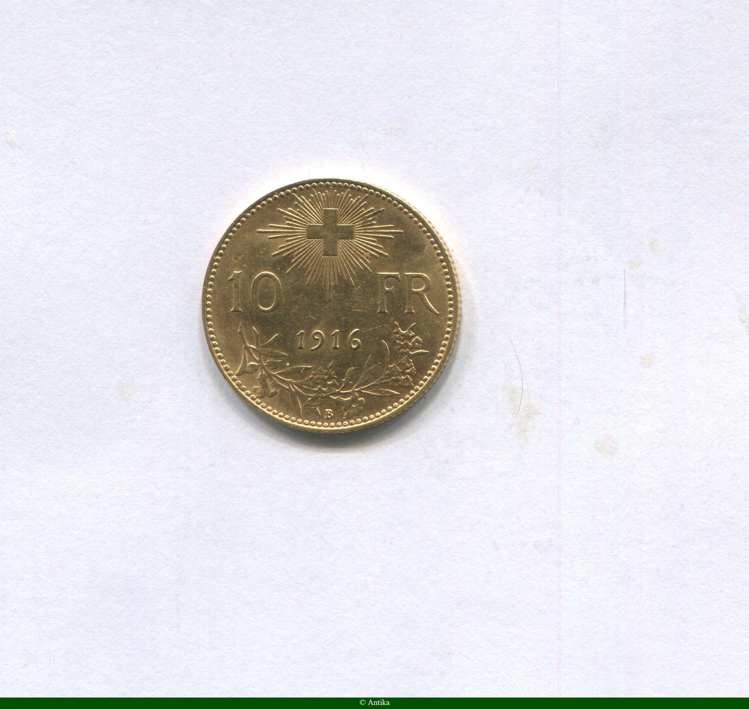 10 FRANCS HELVETIA 3,22 gr B: Berne