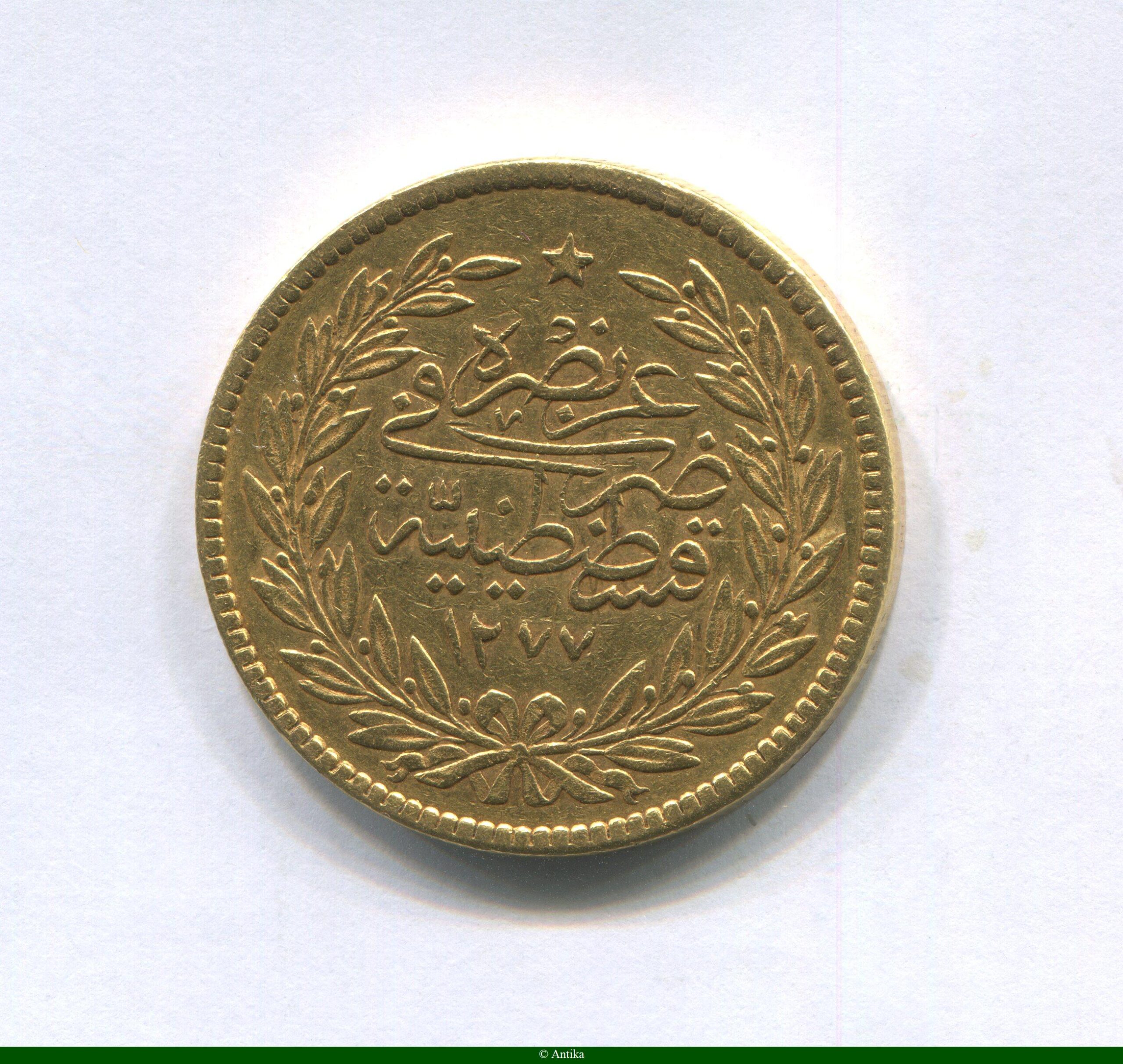 500 KURUSH Abdul Aziz AH 1277 36,09 gr 917°/°°