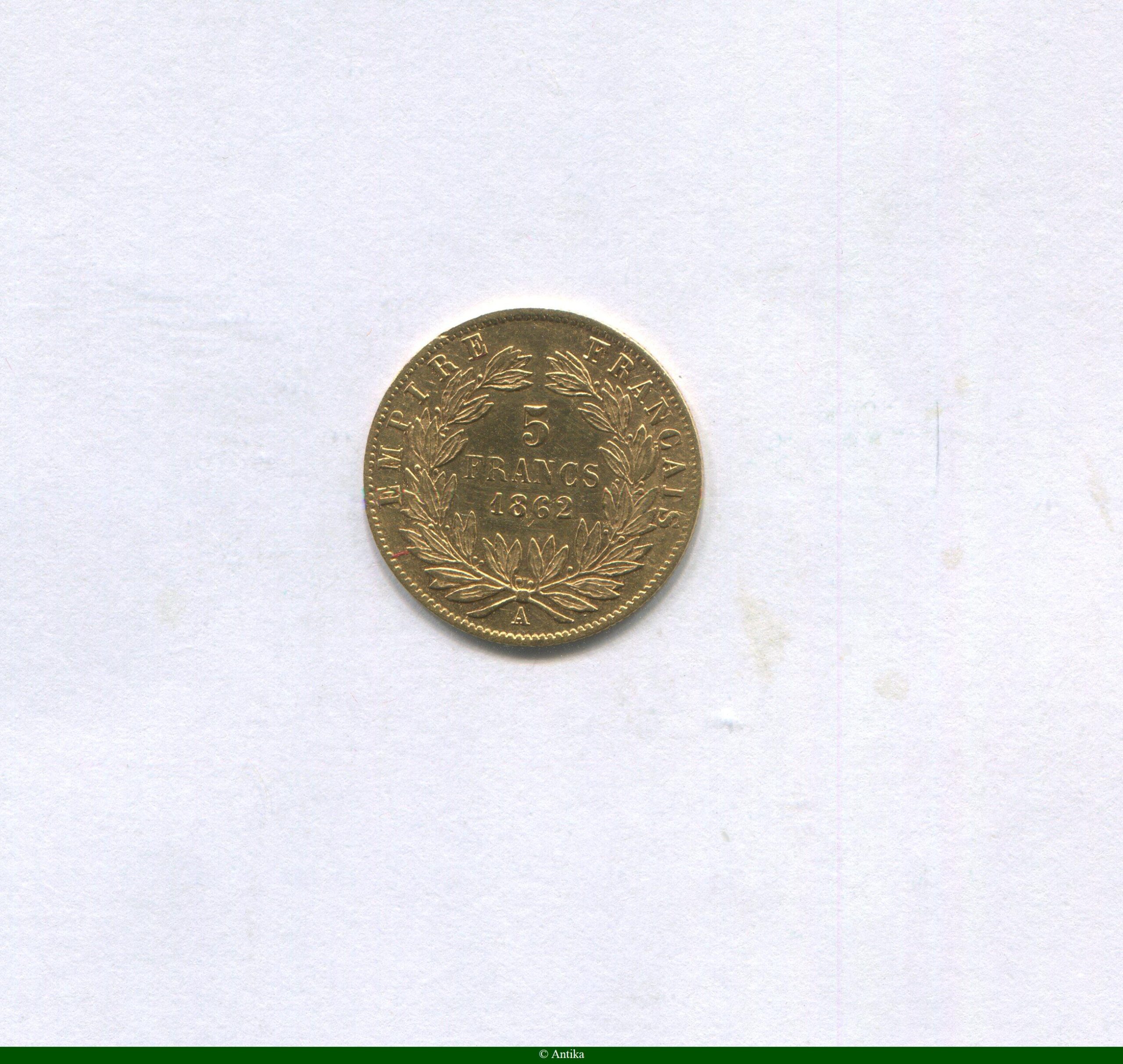 5 FRANCS OR NAP III T.L