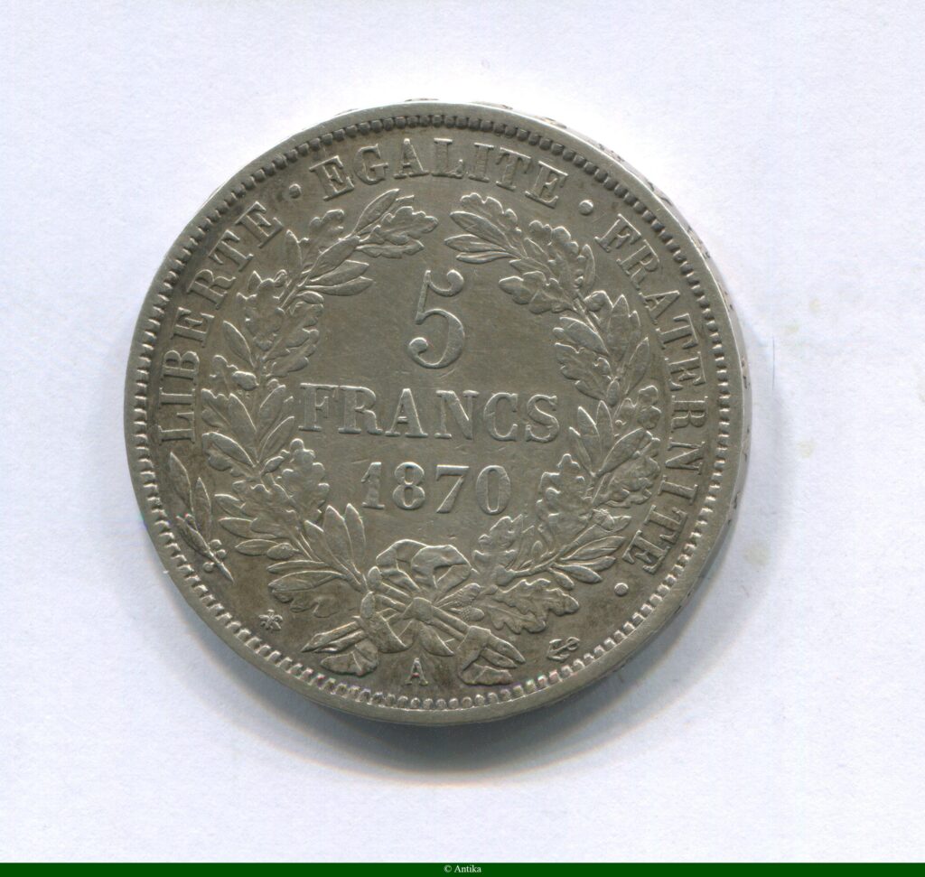 5 FRANCS CERES avec légende