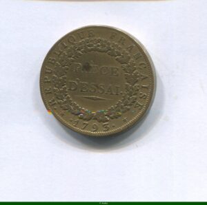 2 SOLS 1793 L'an 2ème, trois rameaux ESSAI de DUPRE GENIE