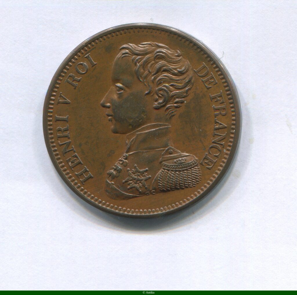 5 FRANCS Module Avènement Henri V 2/8/1830