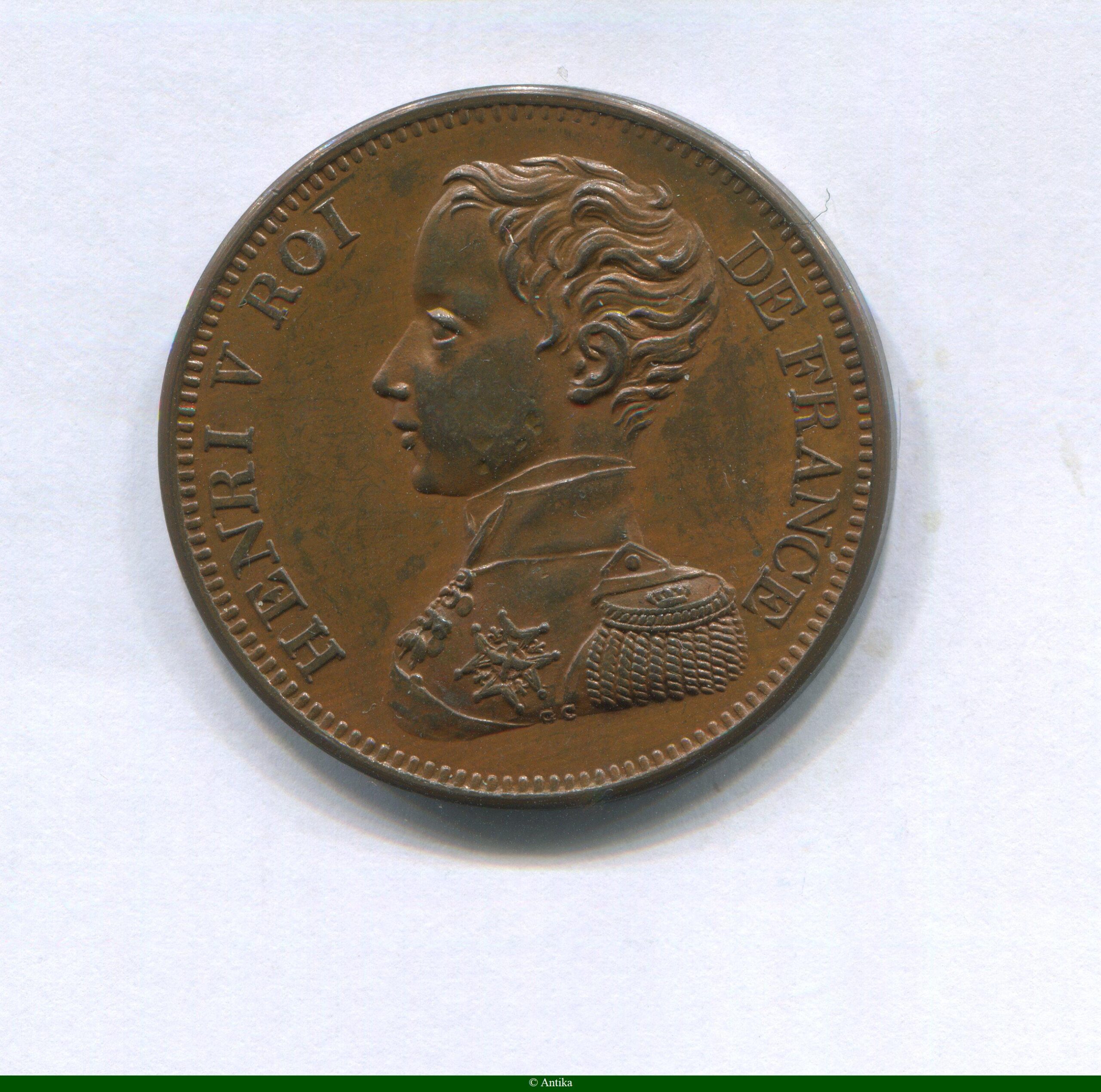 5 FRANCS Module Avènement Henri V 2/8/1830