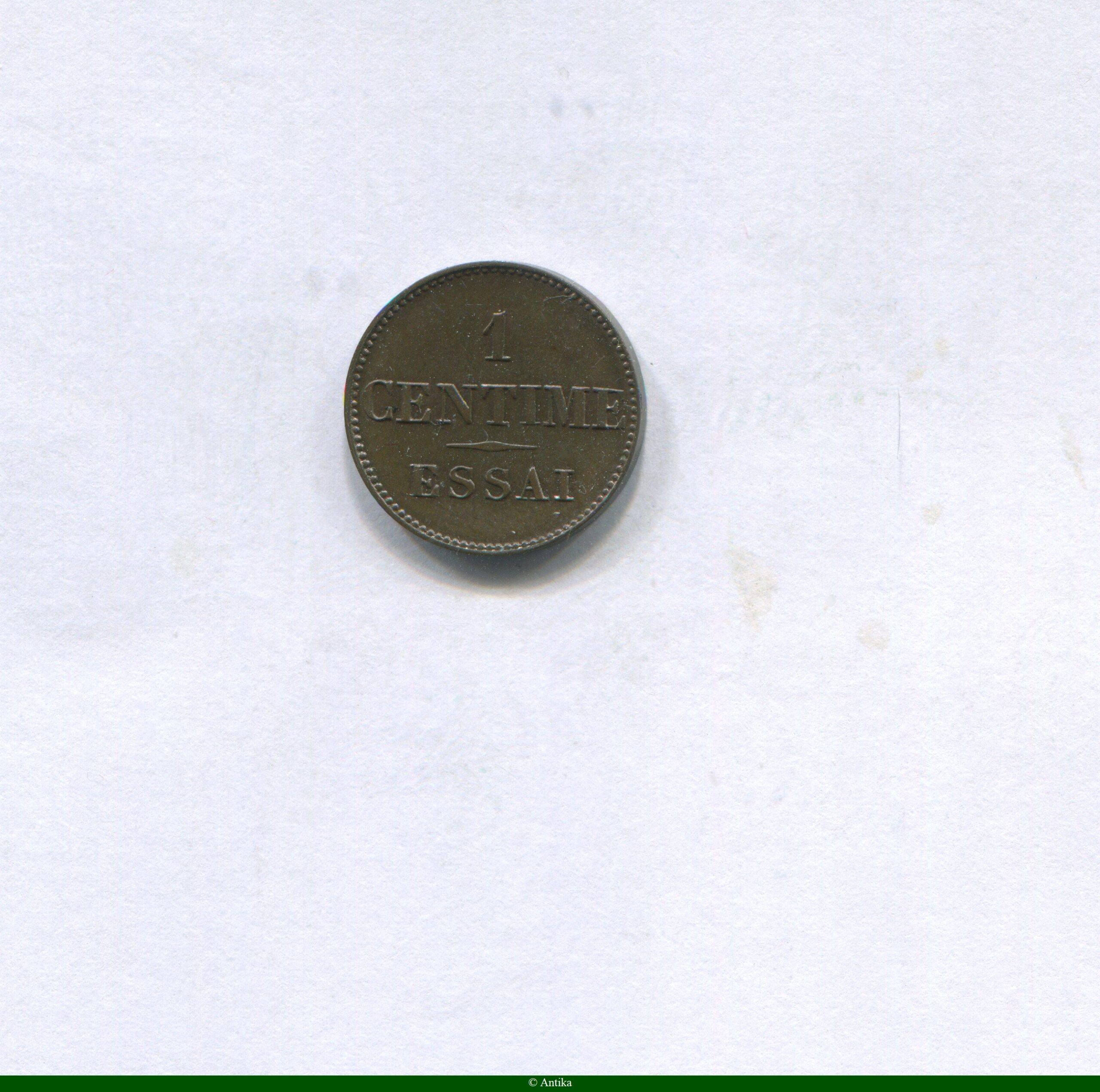 1 CENTIME ESSAI Bronze de BARRE