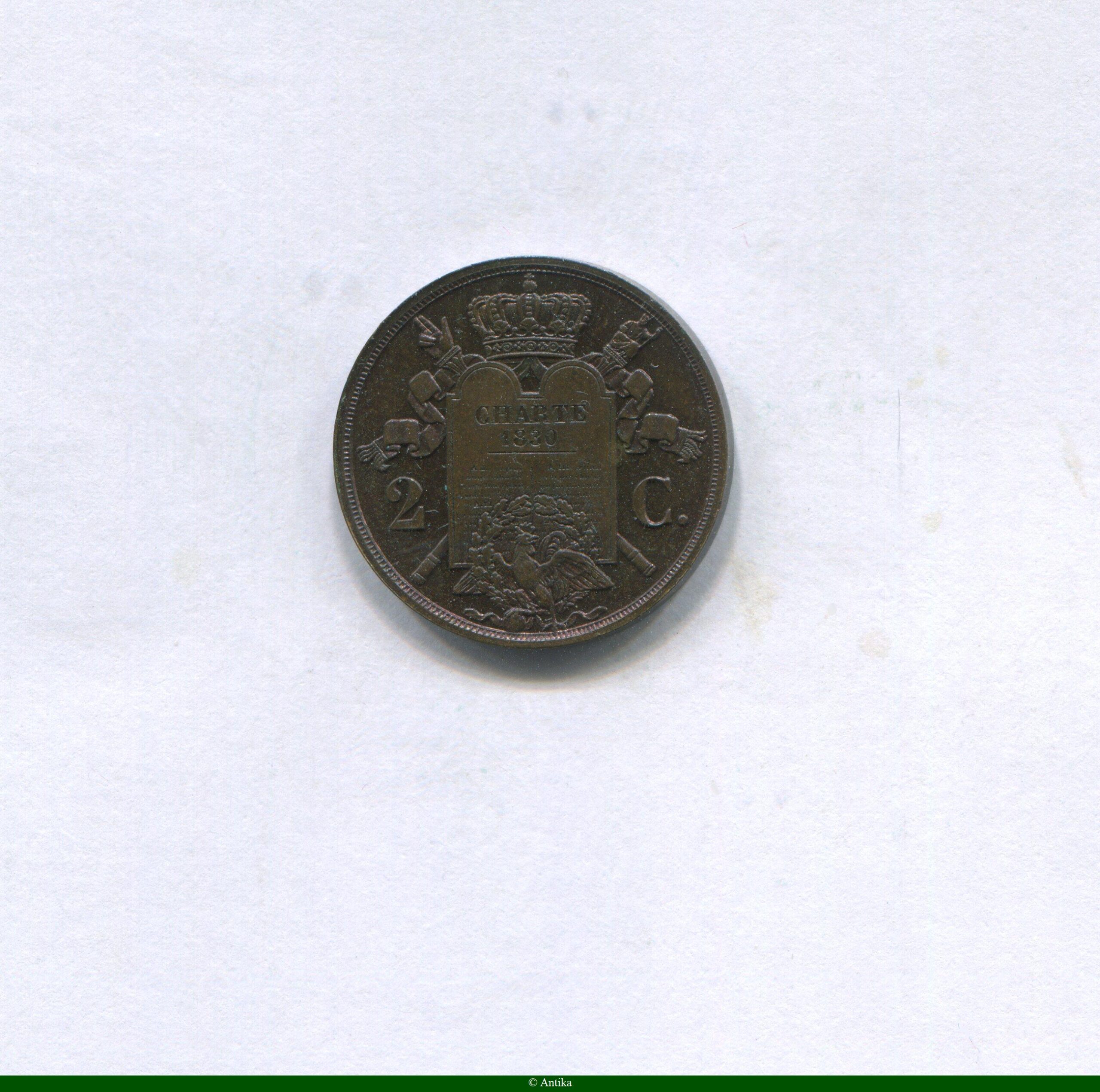 2 CENTIMES ESSAI 2 C Br Type à la Charte de 1830
