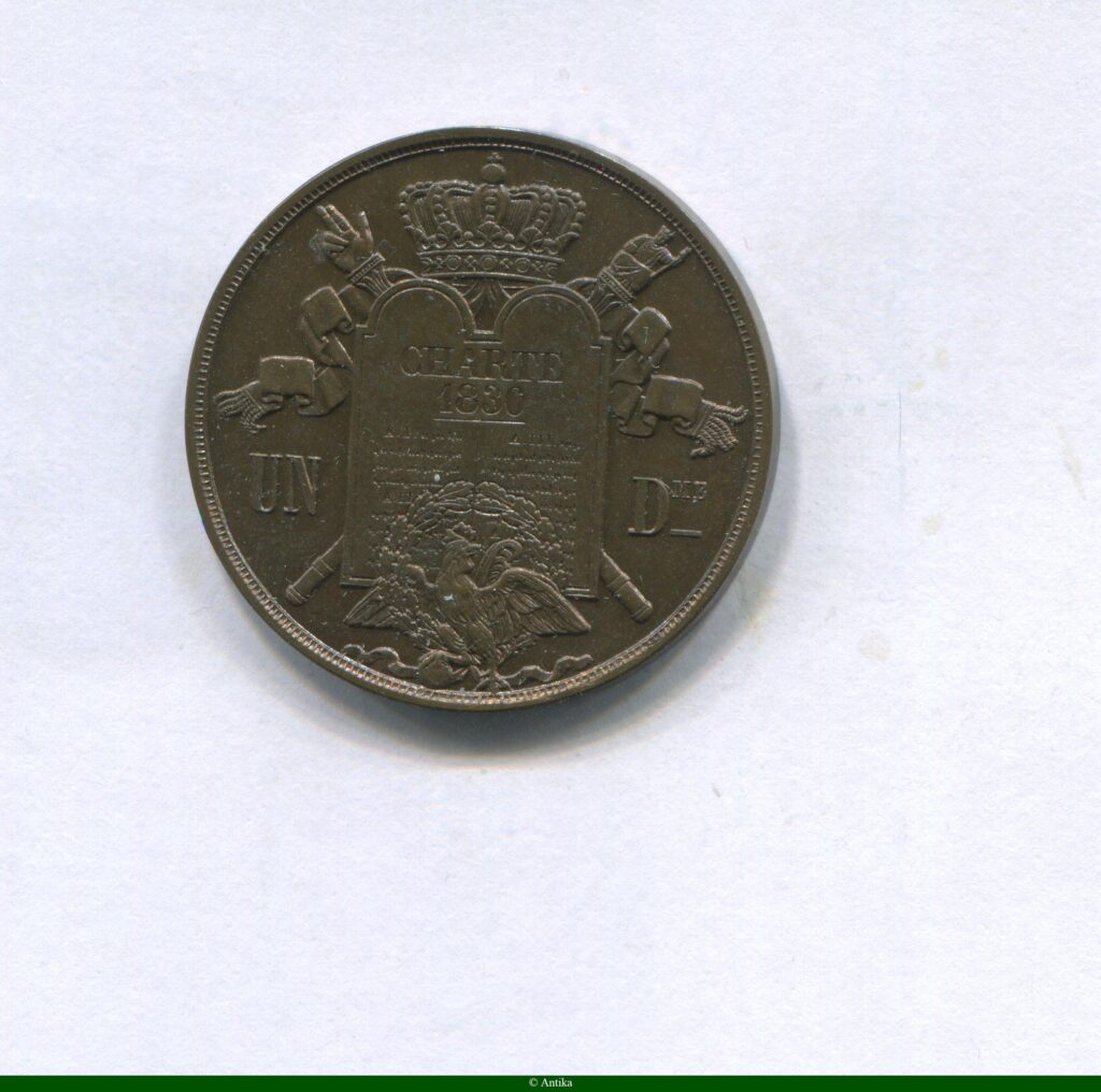 1 DECIME ESSAI Br Type à la Charte de 1830 ESSAI 5 CENT Bronze Type à la Charte de 1830 la Charte de 1830