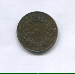 1 DECIME ESSAI Cu Type à la Charte de 1830
