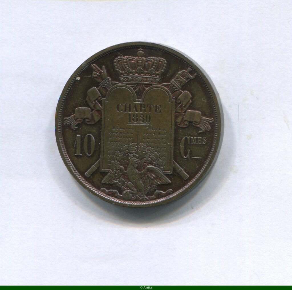 10 CENTIMES ESSAI Cu Type à la Charte de 1830