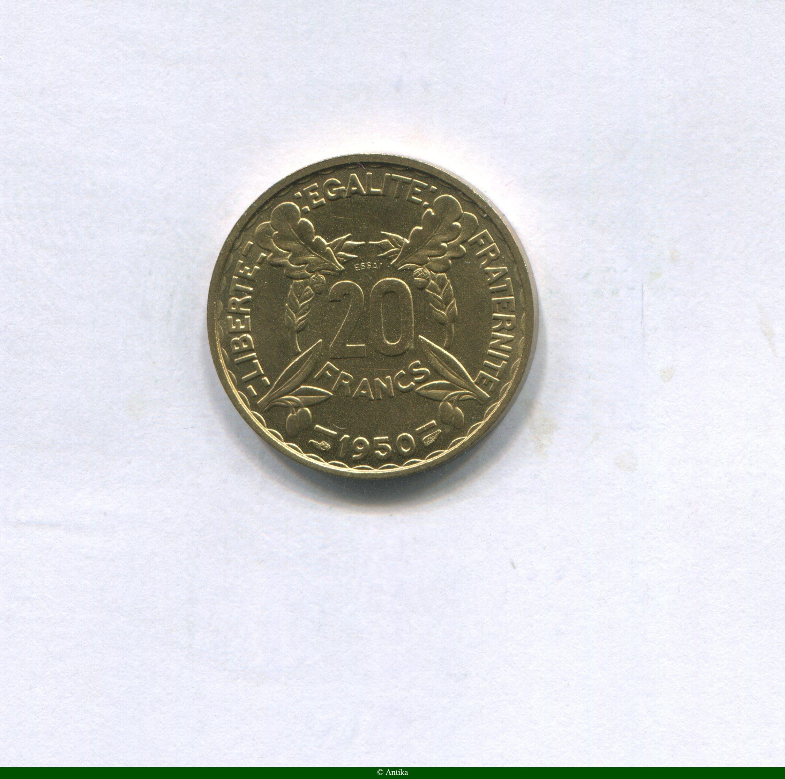 20 FRANCS CONCOURS de TURIN
