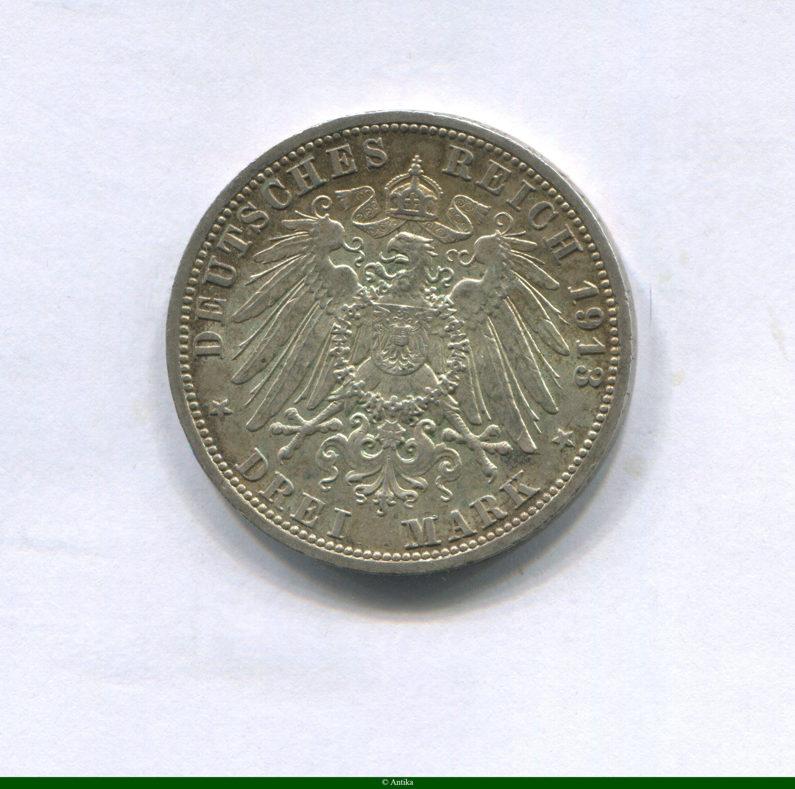 3 MARK Argt GUILLAUME II Berlin