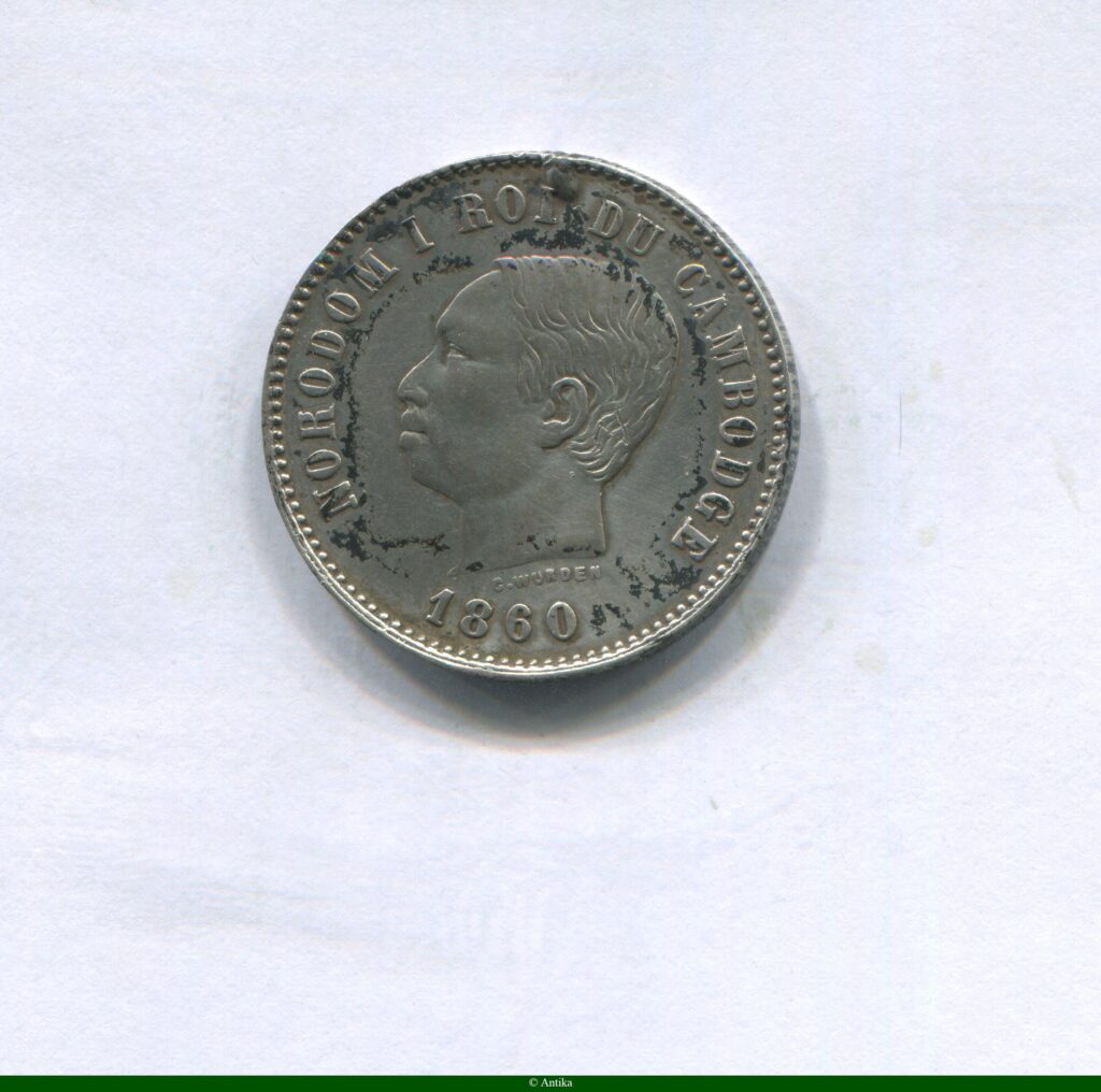 2 FRANCS Argt NORODOM Ier RARETE Trace de Monture