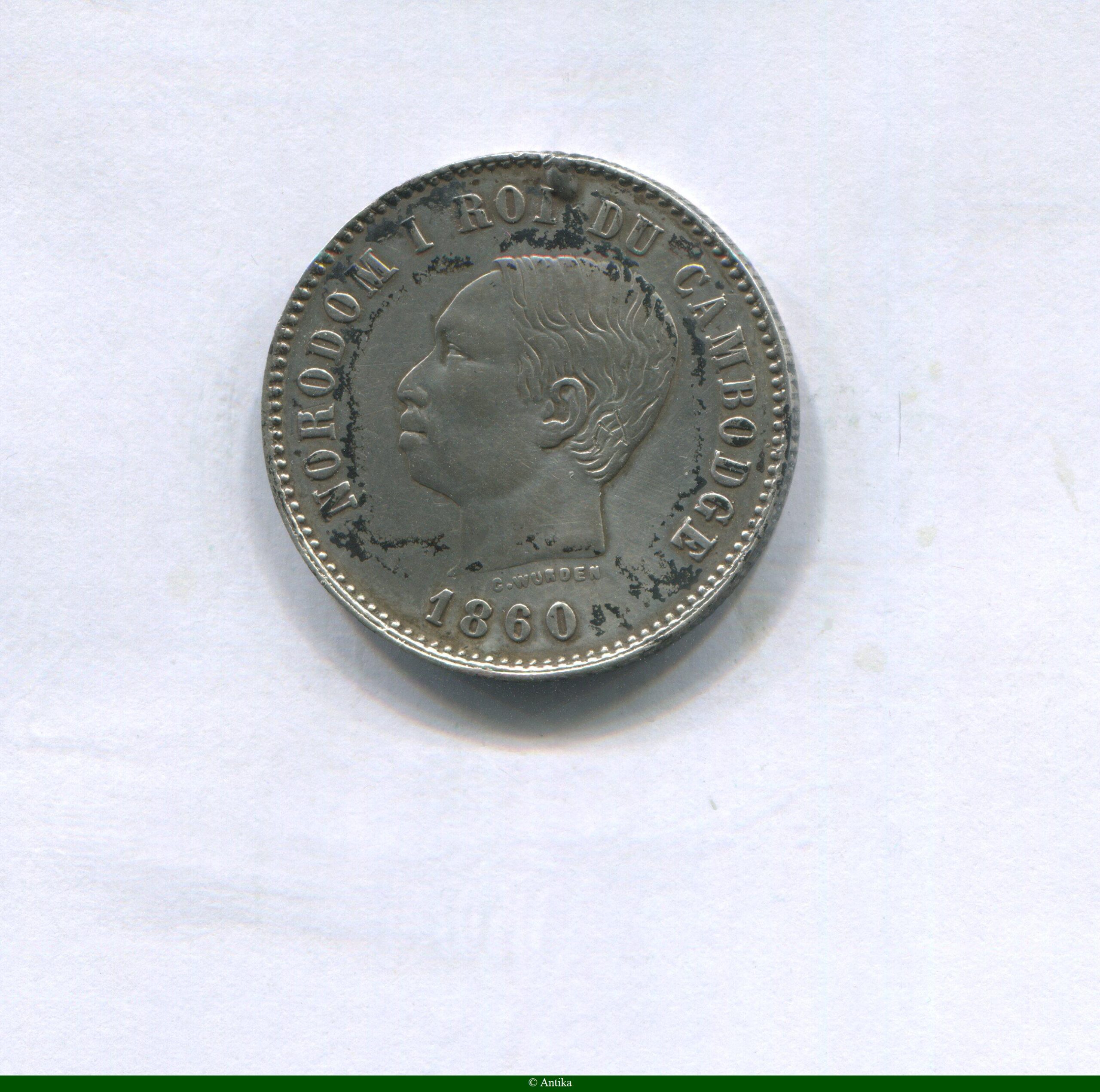 2 FRANCS Argt NORODOM Ier RARETE Trace de Monture
