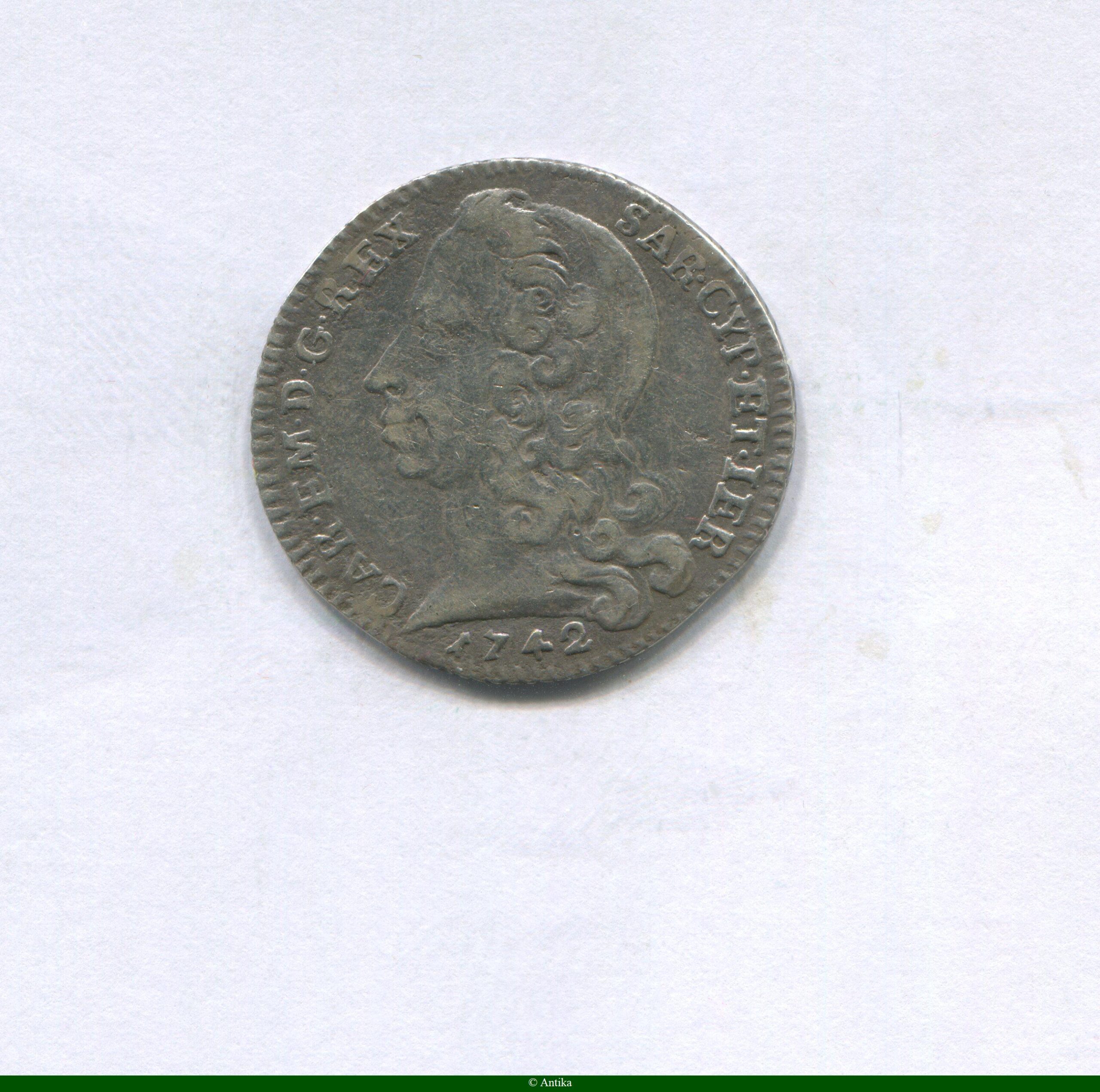 20 SOLDI Argt CHARLES EMMANUEL III de Savoie RARETE PROMO