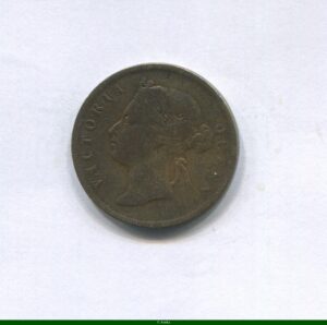1 CENT Cuivre VICTORIA Date RARE pour ce type