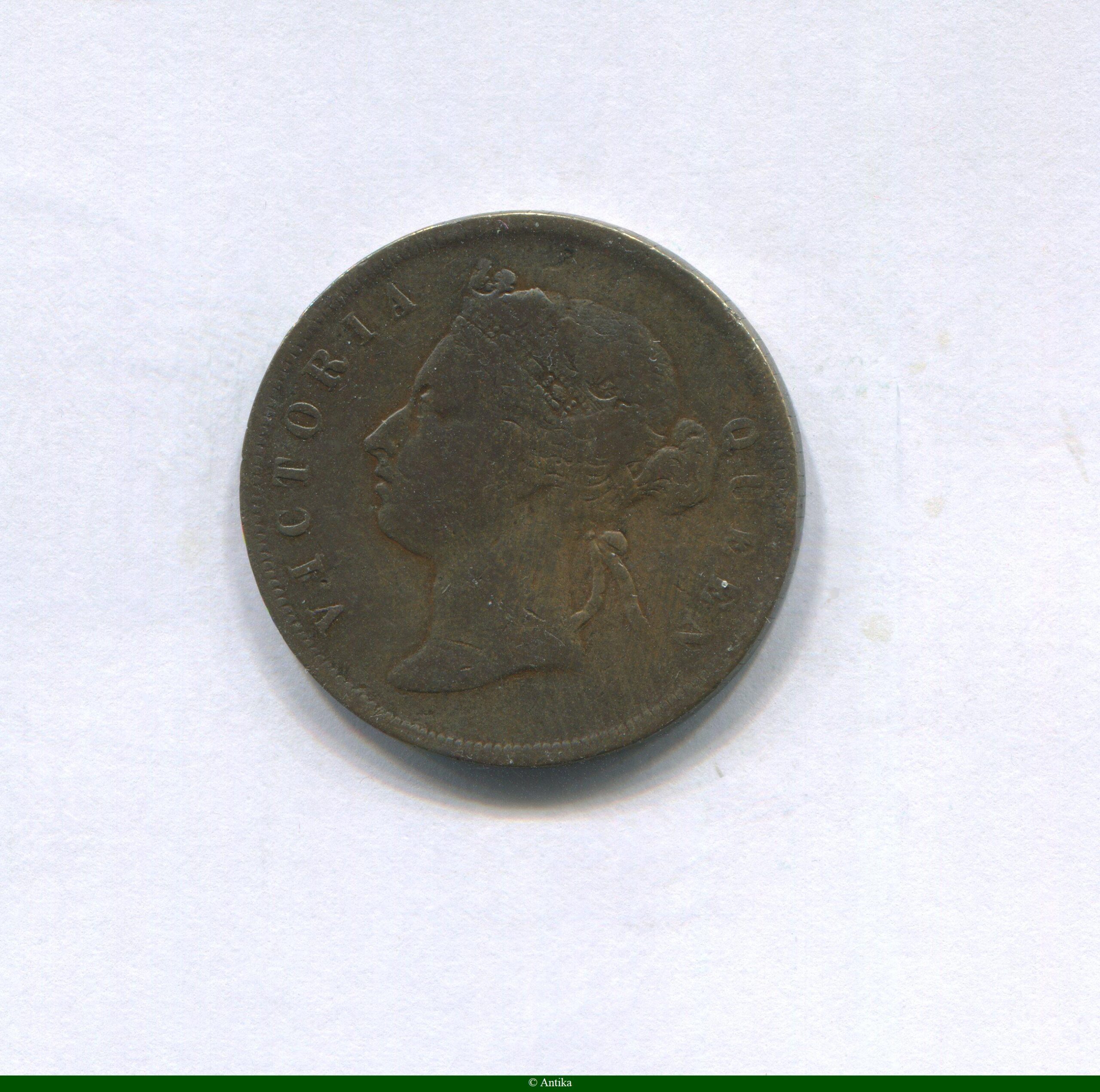 1 CENT Cuivre VICTORIA Date RARE pour ce type