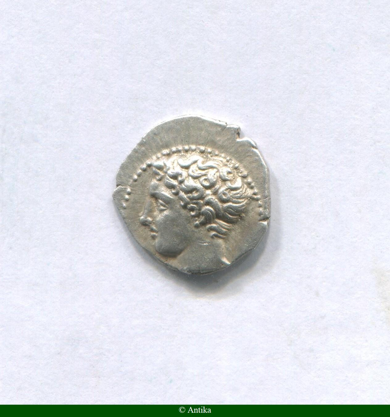 OBOLE Argt Tête à gauche Roue à quatre rayons Ca 300-250 Avt JC 0,71 gr