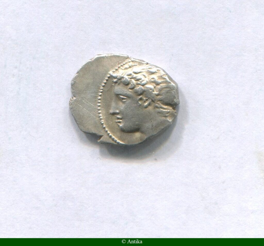 OBOLE Argt Tête à gauche Roue à quatre rayons Ca 300-250 Avt JC 0,76 gr PROMO