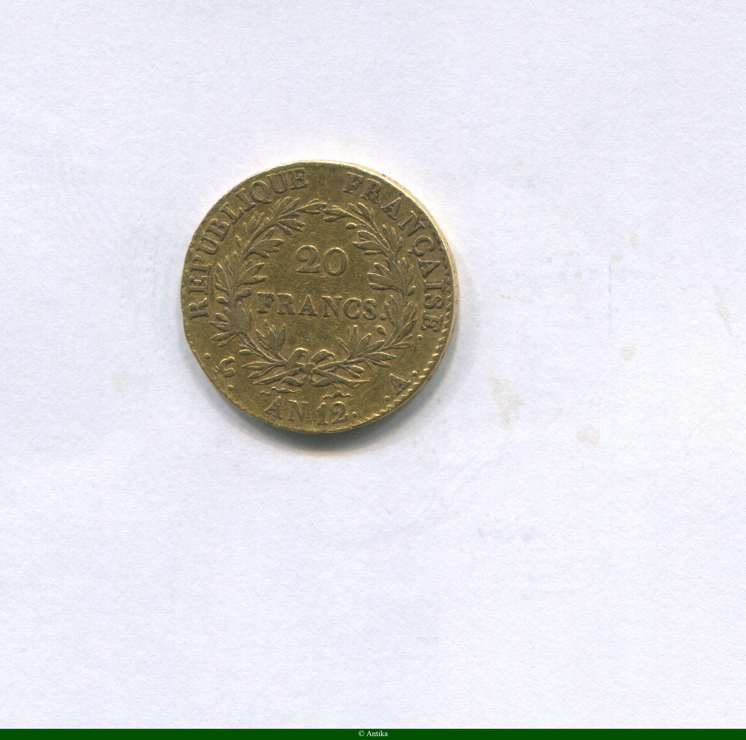 20 FRANCS OR NAP EMP