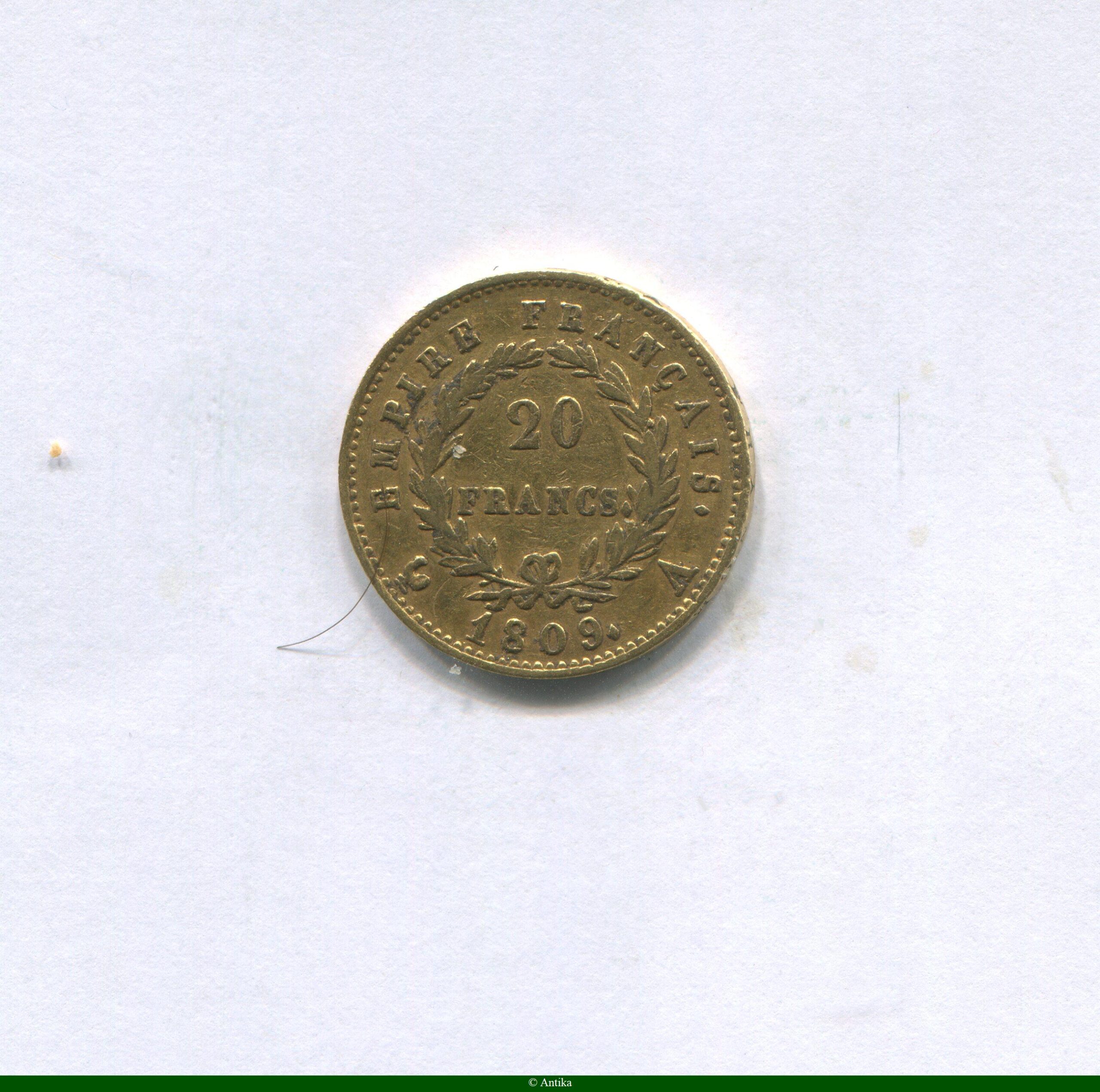 20 FRANCS OR NAP EMP revers EMPIRE