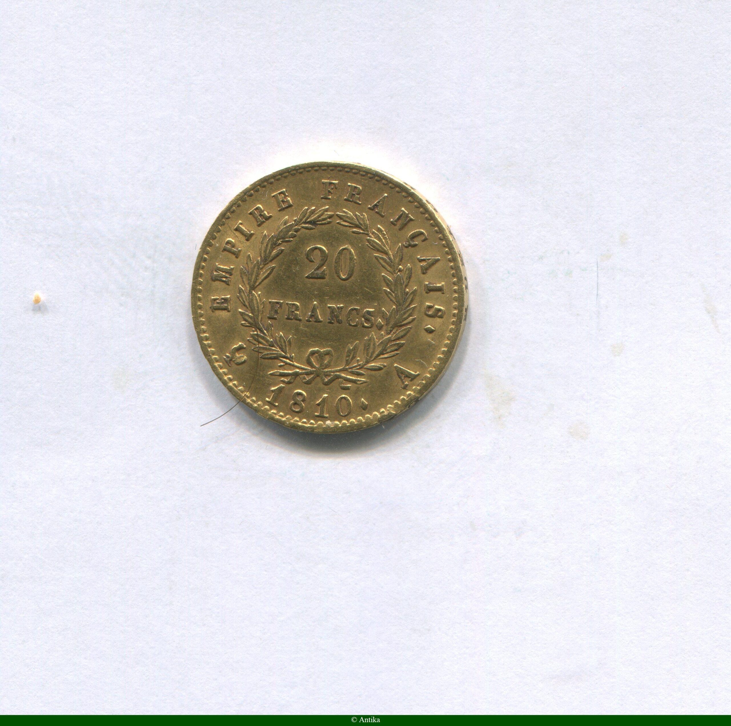 20 FRANCS OR NAP EMP revers EMPIRE