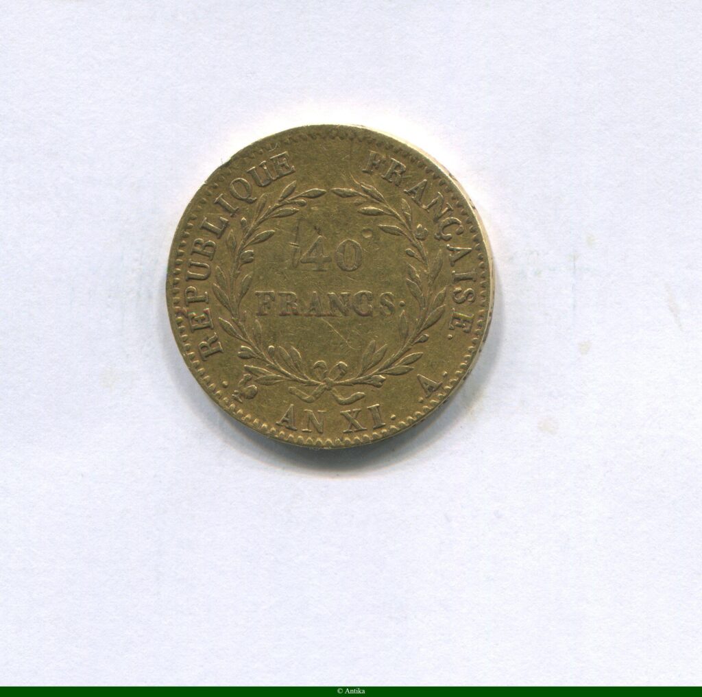 40 FRANCS OR BONAPARTE Ier CONSUL