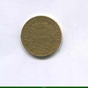 40 FRANCS OR BONAPARTE Ier CONSUL